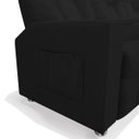 Ver imagem 4 de Conjunto de Poltronas Sala de Cinema Reclináveis 2 e 3 Lugares Pequim Pu Preto G23 - Gran Belo