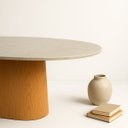 Ver imagem 5 de Mesa de Jantar Oblongo 180x100 Cm Freijó Tampo Mármore Branco Extra