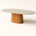 Ver imagem 3 de Mesa de Jantar Oblongo 180x100 Cm Freijó Tampo Mármore Branco Extra