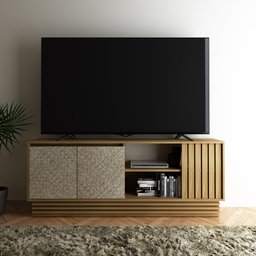 Rack para TV de até 64 - Natural/Palha - 1