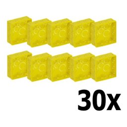 Caixa De Luz Embutir 4x4 Parede Reforçada Amarela Tigre 30u. - 1