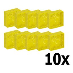 Caixa De Luz Embutir 4x4 Parede Reforçada Amarela Tigre 10u. - 1