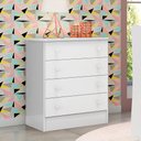 Ver imagem 2 de Quarto de Bebê Completo Berço com Rodízio Guarda-Roupa Cômoda Doce Sonho Branco