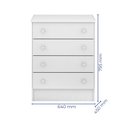 Ver imagem 3 de Quarto de Bebê Completo Berço com Rodízio Guarda-Roupa Cômoda Doce Sonho Branco