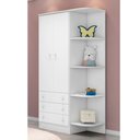 Ver imagem 5 de Quarto de Bebê Completo Berço com Rodízio Guarda-Roupa Cômoda Doce Sonho Branco