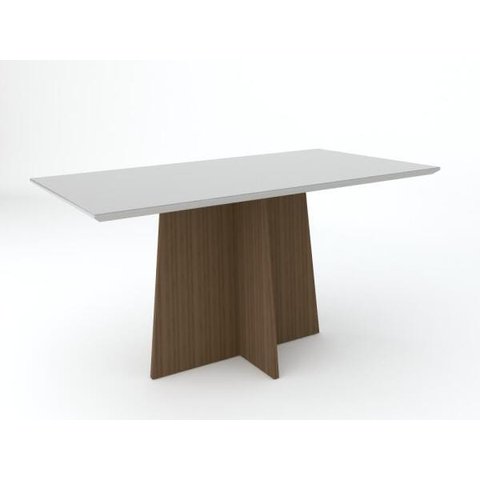Mesa para Sala de Jantar 6 Lugares Ana Imbuia/Off Whitecasa Madre