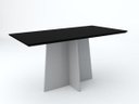 Ver imagem 1 de Mesa para Sala de Jantar 6 Lugares Ana Off White/Pretocasa Madre