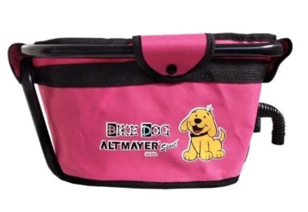 Cadeirinha Cestinha Bike Dog Bicicleta Altmayer Al59be - Fúcsia - G - 1