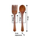 Ver imagem 2 de Garfo e Colher Decorativo Madeira Maciça Envernizados 70cm