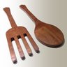 Garfo e Colher Decorativo Madeira Maciça Envernizados 70cm - 5