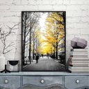Ver imagem 2 de Quadro Fotografia Árvores Folhas Amarelas 24x18cm:Madeira preta