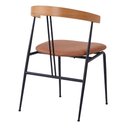 Ver imagem 7 de Cadeira Mesa Jantar Estofada Industrial Encosto Curvado 2 Un Cor:caramelo com Preto