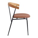 Ver imagem 6 de Cadeira Mesa Jantar Estofada Industrial Encosto Curvado 2 Un Cor:caramelo com Preto