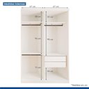 Ver mais imagens de Guarda Roupa 2 Portas de Correr 2 Gavetas Kiara Minastex Branco