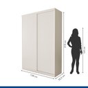 Ver imagem 3 de Guarda Roupa 2 Portas de Correr 2 Gavetas Kiara Minastex Branco