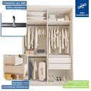 Ver imagem 7 de Guarda Roupa 2 Portas de Correr 2 Gavetas Kiara Minastex Branco