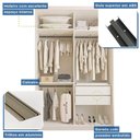 Ver imagem 6 de Guarda Roupa 2 Portas de Correr 2 Gavetas Kiara Minastex Branco