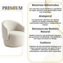 Ver mais imagens de Poltrona Giratória Orgânica Decorativa Capri Bouclé Suave Design Redondo Luxo P/ Leitura Sala Quarto