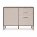 Ver imagem 2 de Balcao 120cm 2 Portas 2 Gavetas Divina Freijó Off White MGM Moveis