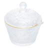 Açucareiro de Cristal Ecologico Fio de Ouro C/ Colher e Tampa Petra 10cm - Lyor - 1