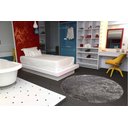 Ver imagem 2 de Tapete Redondo 1,20m Quarto Sala Escritório Pelo Macio.:cinza Escuro