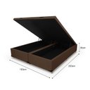 Ver imagem 3 de Base Baú King Suede 193x203x35cm Smart Marrom