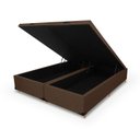 Ver imagem 2 de Base Baú King Suede 193x203x35cm Smart Marrom