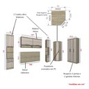 Ver imagem 3 de Guarda Roupa Dormitório Modulado Master Casal Queen 1,58 m Canto - Avelã e Ártico Rústico - Luciane 