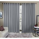 Ver imagem 2 de Cortina Tecido Rustico 3,00M x 2,50M Semi Blackout Cinza