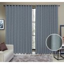 Ver imagem 1 de Cortina Tecido Rustico 4,00M x 2,60M Semi Blackout Azul