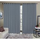 Ver imagem 2 de Cortina Tecido Rustico 4,00M x 2,60M Semi Blackout Azul