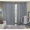 Cortina Tecido Rustico 4,00M x 2,60M Semi Blackout Cinza - 2