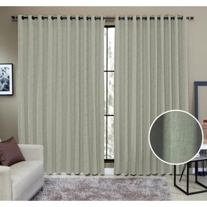Cortina Tecido Rustico 4,00M x 2,30M Semi Blackout Verde Oliva