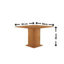 Ver imagem 2 de Conjunto Jantar Loren 4 Lugares MDF Cadeiras Lira Linho Grafite 90cm Moderna