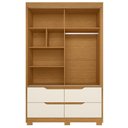 Ver imagem 6 de Guarda Roupa Casal 136cm 2 Portas Solare Cinamomo/Off a02 - Mpozenato