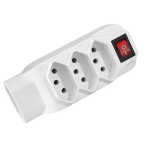 Benjamin Tripolar 4 Saídas 10a Bivolt com Interruptor