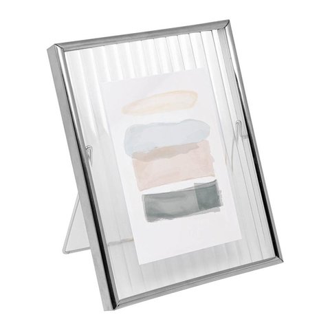 Porta Retrato Lyor de Metal Prata 15cm X 10cm 5987