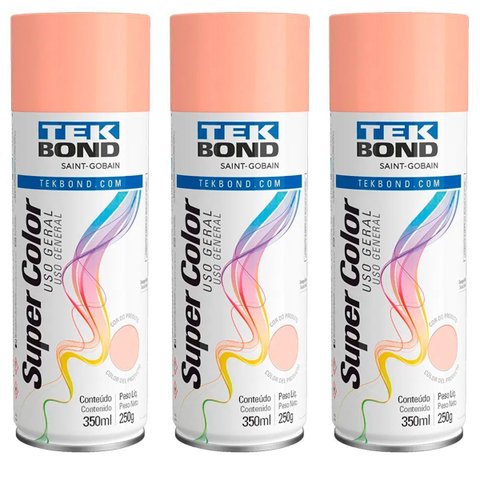 Kit 3 Tinta Aerossol Rosa Uso Geral 350ml/250