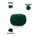 Ver imagem 4 de Poltrona Decorativa Orgânica Giratória com Puff Cloud Bouclê Verde E03 - D’Rossi