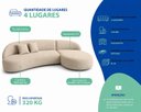 Ver imagem 4 de Sofá 290cm de Linho com Sala de Estar Bege Aiko