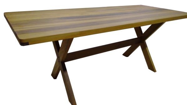 Mesa de Jantar Rustica em Madeira Maciça Churrasco 2,30m - 4