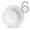 Jogo com 6 Pratos Fundos Roma Branco - 2