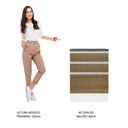 Ver imagem 5 de Balcão Armário de Cozinha 100% MDF 60 cm 3 Gavetas Branco/Rustic Acordes Madesa