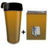 KIT Copo 500ml Anime Shingeki no Kyojin Tropa e Caderneta - 2