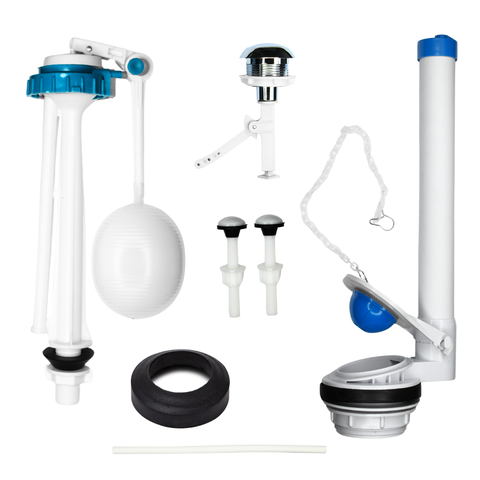 Kit Completo Reparo Simples Entrada e Saída Caixa Acoplada para o Vaso Lorezentti 1.6gpf 6.0lpf