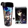 KIT Copo Térmico Anime Sword Art Online Kirito e Caderneta - 1
