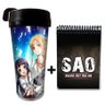KIT Copo Térmico Anime Sword Art Online Kirito e Caderneta - 2
