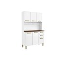 Ver imagem 1 de Cozinha Compacta Bella C/ 6 Portas e 2 Gavetas 120cm Branco - Bertolini