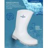 Bota Ecoboots Lyte - Cano Curto - Branca com Solado Gelo - Impermeável:42 - 3