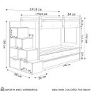 Ver imagem 4 de Treliche Infantil com Escada e Nichos Infix C06 Branco/azul - Mpozenato